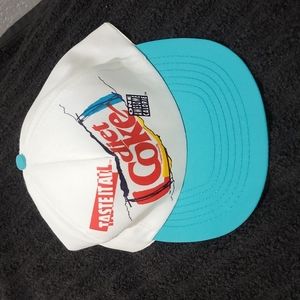Vintage, Teal and white, Diet Coke hat
